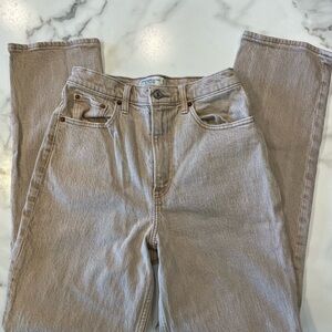 Abercrombie & Fitch Tan Straight Leg Jeans